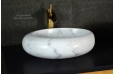 Vasque marbre Blanc oblongue salle de bain COCOON WHITE