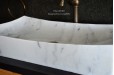 Vasque en marbre blanc pierre naturelle TOJI WHITE