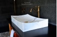 Vasque en marbre blanc pierre naturelle TOJI WHITE