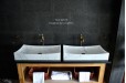 Vasque en marbre blanc pierre naturelle TOJI WHITE