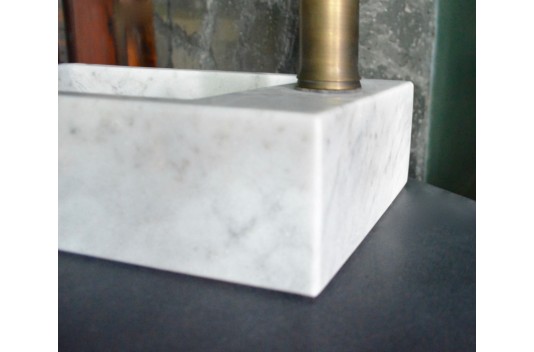 Lave main en Pierre Marbre Blanc KALOO WHITE