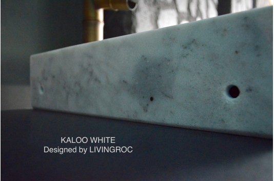 Lave main en Pierre Marbre Blanc KALOO WHITE
