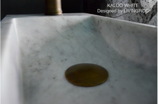 Lave main en Pierre Marbre Blanc KALOO WHITE