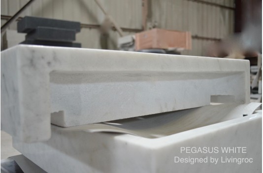 Vasque en pierre naturelle évier en marbre blanc PEGASUS WHITE Vasque en pierre naturelle évier en marbre blanc PEGASUS WHITE