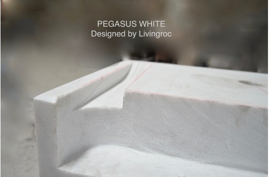 Vasque en pierre naturelle évier en marbre blanc PEGASUS WHITE Vasque en pierre naturelle évier en marbre blanc PEGASUS WHITE