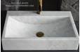 Vasque en pierre naturelle évier en marbre blanc PEGASUS WHITE