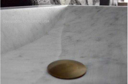 Vasque en pierre naturelle évier en marbre blanc PEGASUS WHITE Vasque en pierre naturelle évier en marbre blanc PEGASUS WHITE