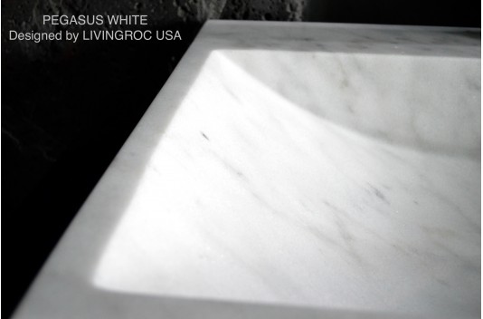 Vasque en pierre naturelle évier en marbre blanc PEGASUS WHITE Vasque en pierre naturelle évier en marbre blanc PEGASUS WHITE