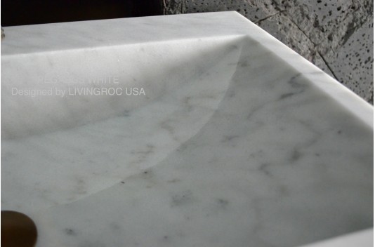 Vasque en pierre naturelle évier en marbre blanc PEGASUS WHITE Vasque en pierre naturelle évier en marbre blanc PEGASUS WHITE