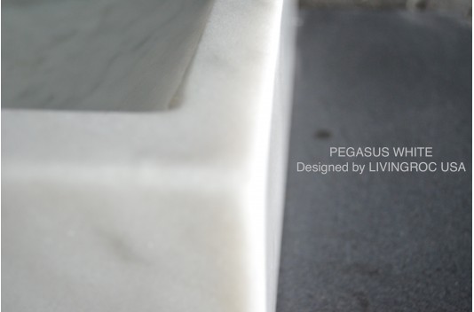 Vasque en pierre naturelle évier en marbre blanc PEGASUS WHITE Vasque en pierre naturelle évier en marbre blanc PEGASUS WHITE