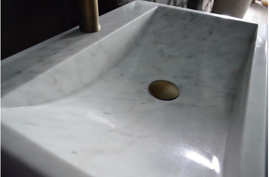 Vasque en pierre naturelle évier en marbre blanc PEGASUS WHITE Vasque en pierre naturelle évier en marbre blanc PEGASUS WHITE