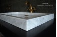 Vasque pierre design marbre Carrare véritable 70cm CALVI WHITE