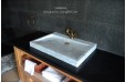 Vasque pierre design marbre Carrare véritable 70cm CALVI WHITE