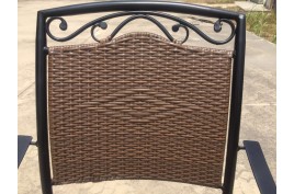 Chaise en fer forgé et résine tressée Déco - FLORIDA