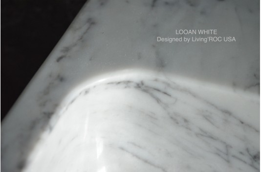 Double vasque en marbre de Carrare véritable 120cm ESTEL WHITE Double vasque en marbre de Carrare véritable 120cm ESTEL WHITE