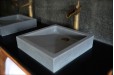 Vasque grise pierre de lave taillée dans la masse 40cm KIAMA MOON