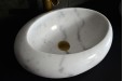 Vasque marbre Blanc oblongue salle de bain COCOON WHITE