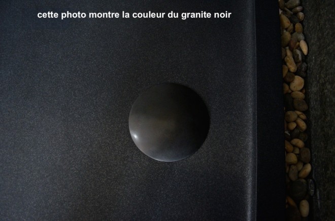 Vasque pierre naturelle véritable granit ou basalte PEGASUS SHADOW