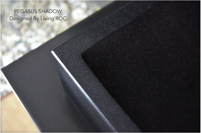 Vasque pierre naturelle véritable granit ou basalte PEGASUS SHADOW