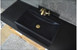 Vasque en pierre salle de bain noire 60x40 PEGASUS SHADOW