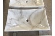 Vasque en marbre blanc pierre naturelle TOJI WHITE