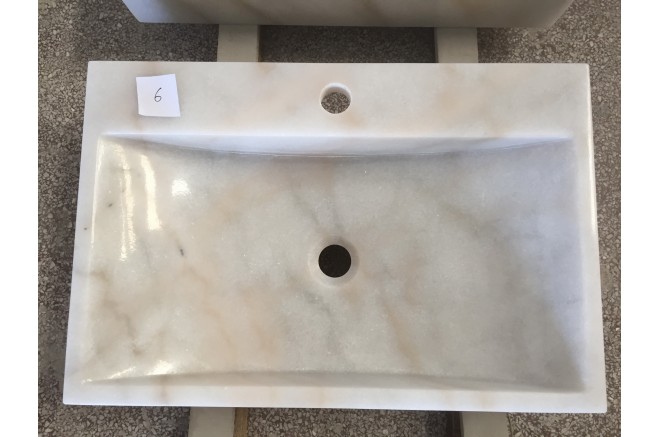Vasque en pierre naturelle évier en marbre blanc PEGASUS WHITE Vasque en pierre naturelle évier en marbre blanc PEGASUS WHITE