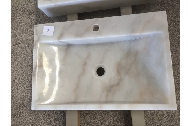 Vasque en pierre naturelle évier en marbre blanc PEGASUS WHITE Vasque en pierre naturelle évier en marbre blanc PEGASUS WHITE