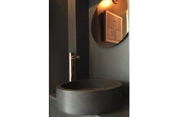 Vasque en pierre naturelle Ronde basalte gris RONDO