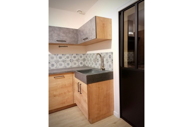 Evier de cuisine en Pierre Granit véritable 70x60 LAGOS