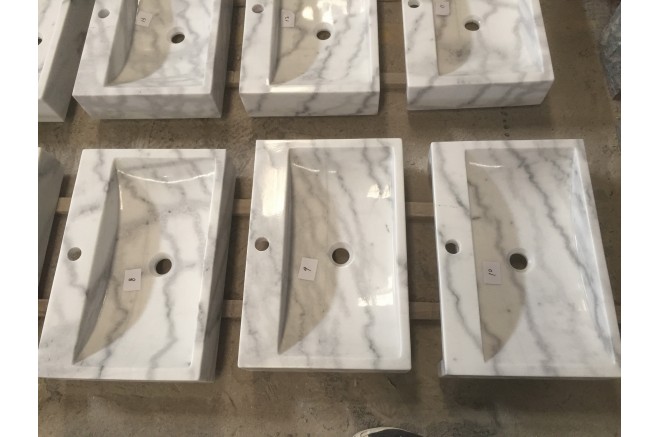 Vasque en pierre naturelle évier en marbre blanc PEGASUS WHITE Vasque en pierre naturelle évier en marbre blanc PEGASUS WHITE