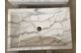 Vasque à poser pierre naturelle marbre Blanc TORRENCE WHITE