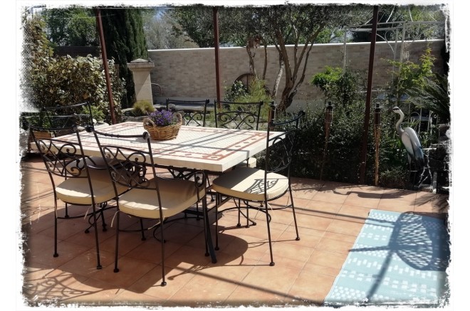 Table de jardin mosaïque marbre pierre naturelle 160-200-240 TOSCANE Table de jardin mosaïque marbre pierre naturelle 160-200-240 TOSCANE