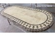 Table de jardin mosaique 120-160-180-240 ovale marbre travertin OVALI