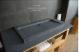Double vasque salle de bain 100x50 granit gris véritable FIGARO