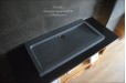 Double vasque salle de bain 100x50 granit gris véritable FIGARO