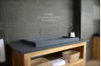 Double vasque salle de bain 100x50 granit gris véritable FIGARO