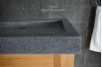 Double vasque salle de bain 100x50 granit gris véritable FIGARO