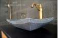 Vasque en pierre naturelle taillée granit gris TAHITI