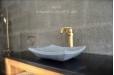 Vasque en pierre naturelle taillée granit gris TAHITI