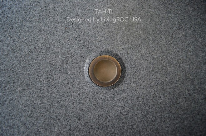 Vasque en pierre naturelle taillée granit gris TAHITI