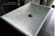 Vasque en pierre blanche marbre de Carrare véritable 60x40 DUNE WHITE