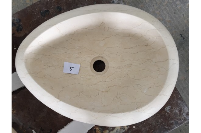 Vasque en marbre à poser pierre oblongue COCOON SUNNY