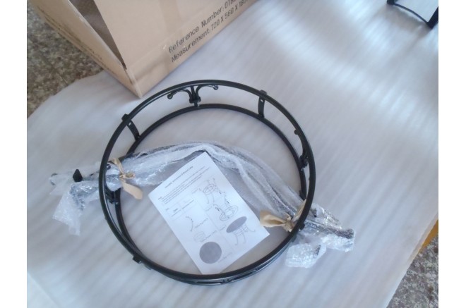 Table de jardin ronde pierre mosaïque marbre 90-160 MEXICO