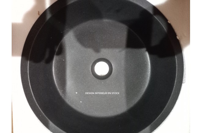 Vasque ronde pierre naturelle granit noir LEAF SHADOW Vasque ronde pierre naturelle granit noir LEAF SHADOW