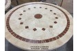 Table de jardin ronde mosaïque de marbre 125-160 ALICANTE