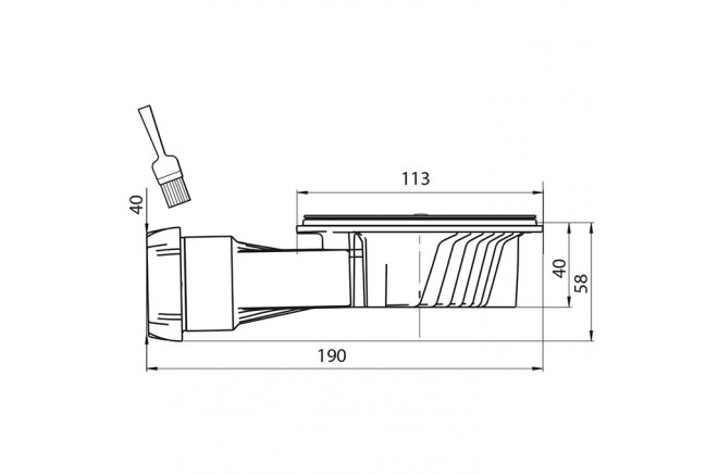 Bonde douche extra plate à membrane 90mm - FLAT SMART STONE+ INOX Bonde douche extra plate à membrane 90mm - FLAT SMART STONE+ INOX