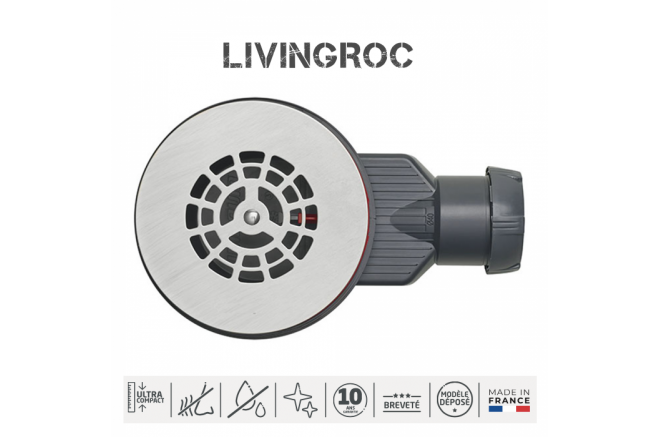 Bonde douche extra plate à membrane 90mm - FLAT SMART STONE+ INOX Bonde douche extra plate à membrane 90mm - FLAT SMART STONE+ INOX