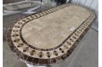Table de jardin en mosaïque marbre travertin ovale 160-180-240  OVALI